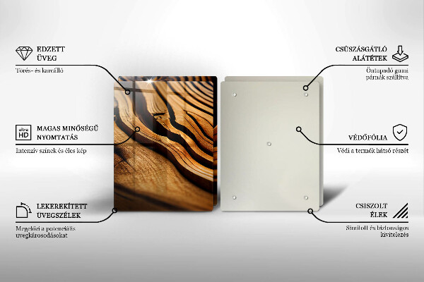 Protection plaque induction Souche de bois