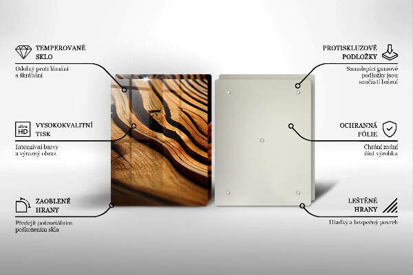 Protection plaque induction Souche de bois