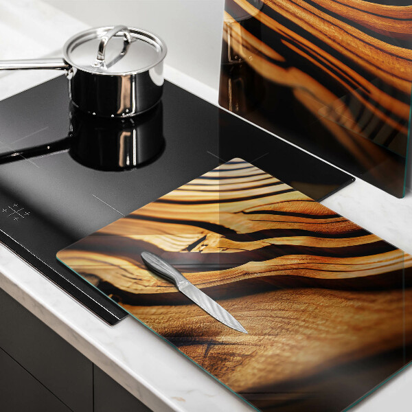 Protection plaque induction Souche de bois