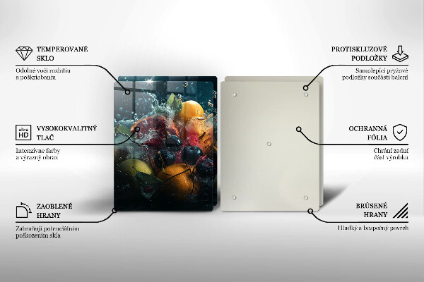 Protection plaque induction Fruits dans l'eau