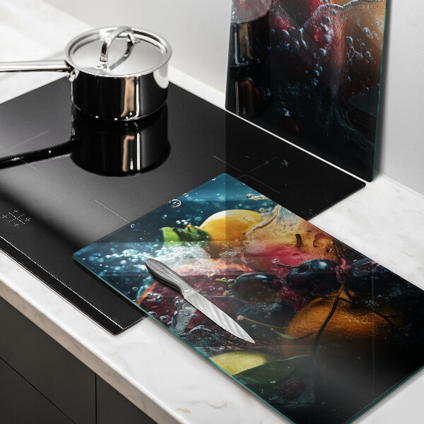 Protection plaque induction Fruits dans l'eau