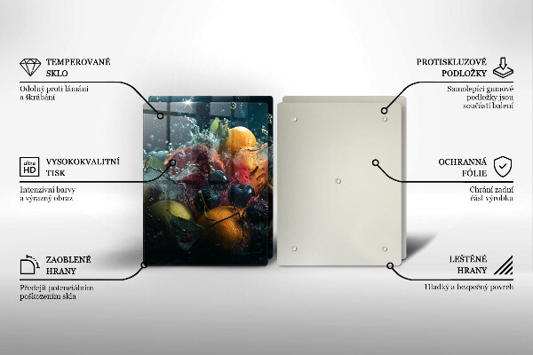 Protection plaque induction Fruits dans l'eau