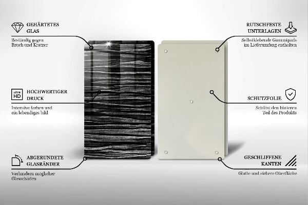 Protection plaque induction Abstraction noire