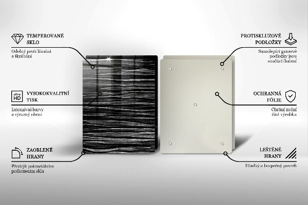 Protection plaque induction Abstraction noire