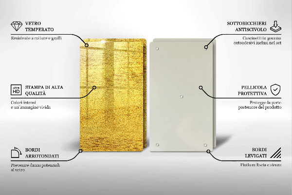 Protection plaque induction Abstraction jaune