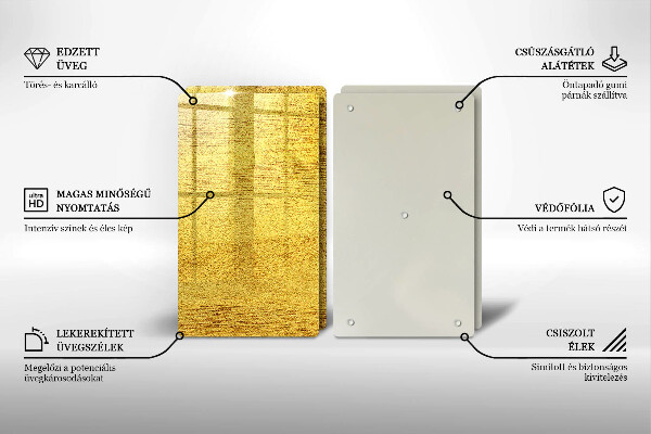 Protection plaque induction Abstraction jaune