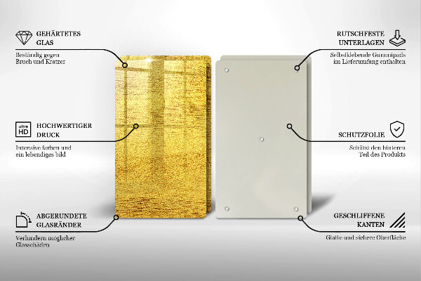 Protection plaque induction Abstraction jaune