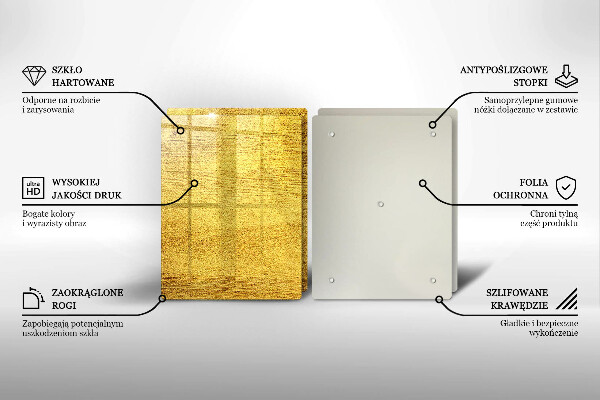 Protection plaque induction Abstraction jaune