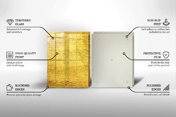 Protection plaque induction Abstraction jaune