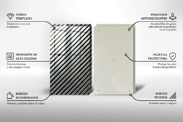 Protection plaque induction Lignes métalliques