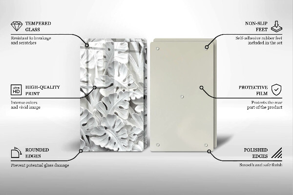 Protection plaque induction fleurs blanches