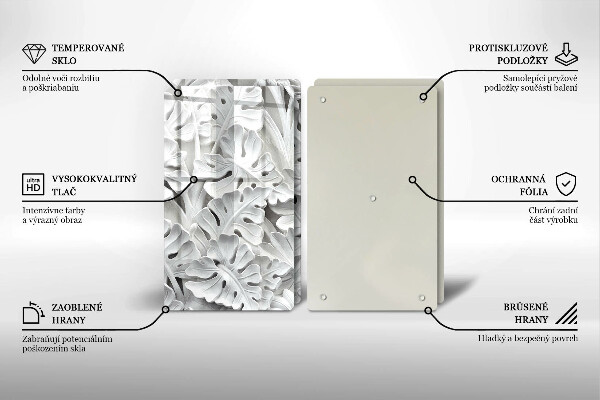 Protection plaque induction fleurs blanches