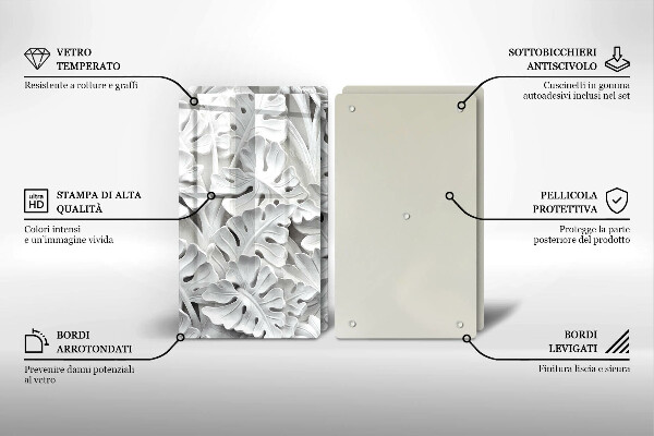 Protection plaque induction fleurs blanches