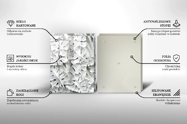 Protection plaque induction fleurs blanches