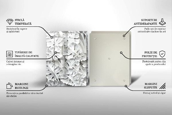 Protection plaque induction fleurs blanches