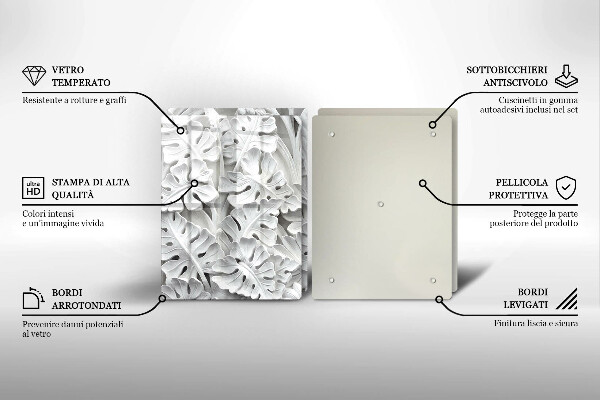 Protection plaque induction fleurs blanches