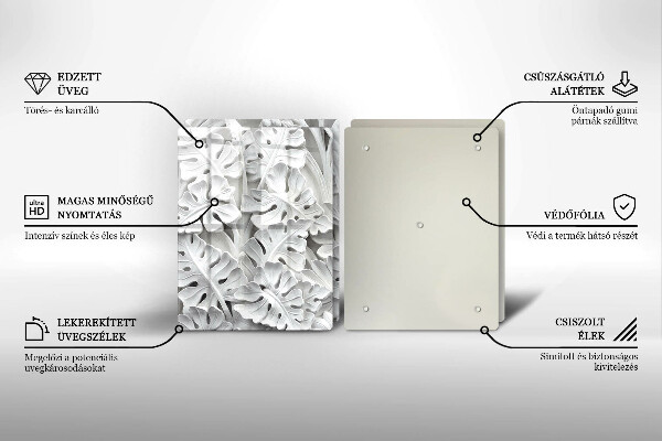 Protection plaque induction fleurs blanches