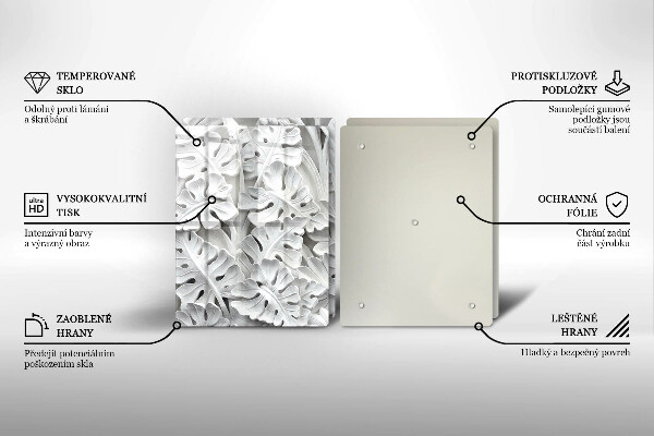 Protection plaque induction fleurs blanches