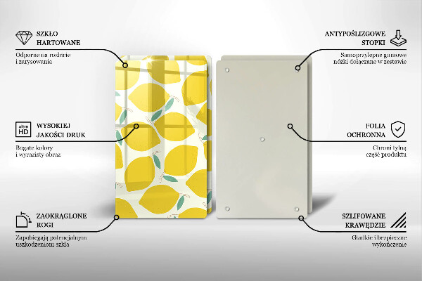 Protection plaque induction Citrons de dessin animé