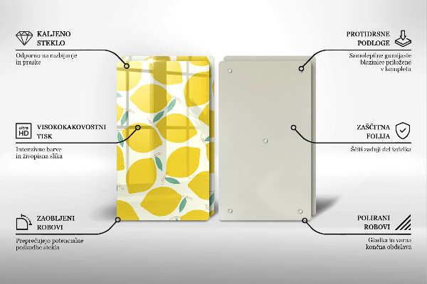 Protection plaque induction Citrons de dessin animé