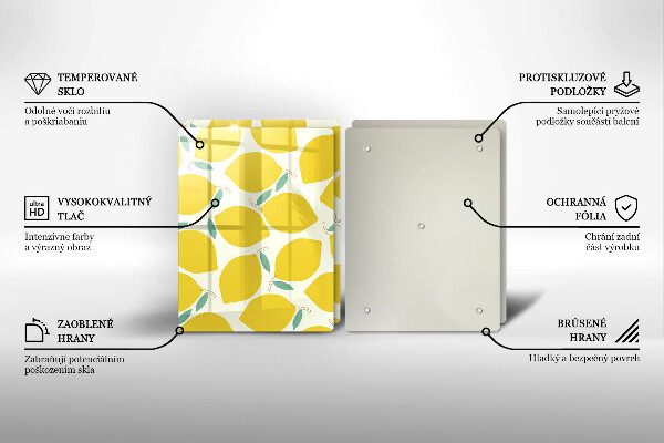 Protection plaque induction Citrons de dessin animé