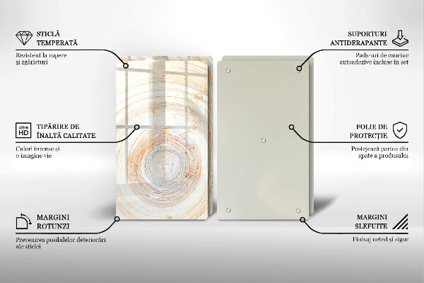 Protection plaque induction Texture du bois