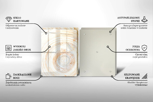 Protection plaque induction Texture du bois