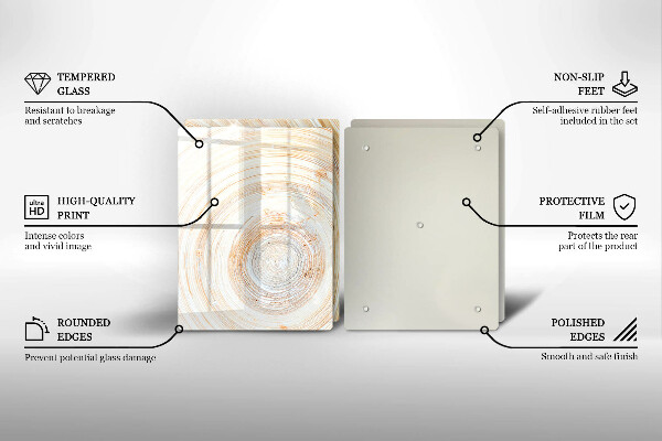 Protection plaque induction Texture du bois