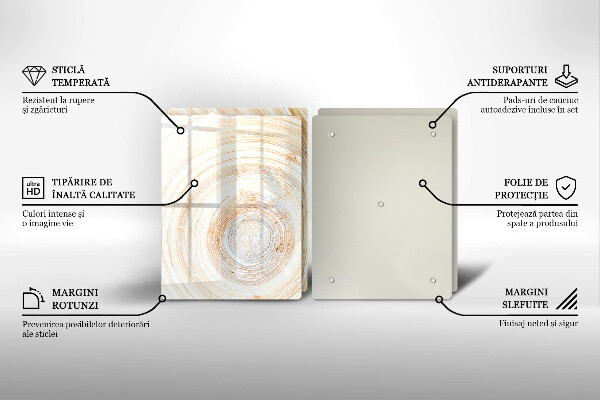 Protection plaque induction Texture du bois