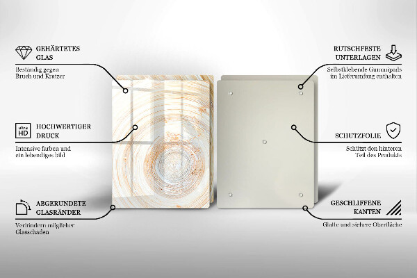 Protection plaque induction Texture du bois