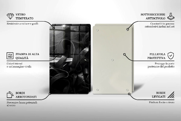 Protection plaque induction Pâtes tagliatelles noires