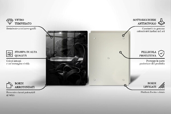 Protection plaque induction Pâtes tagliatelles noires