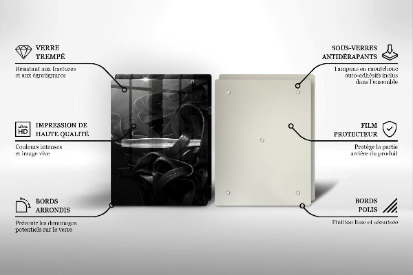 Protection plaque induction Pâtes tagliatelles noires