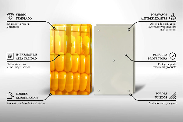 Protection plaque induction Grains de maïs