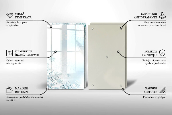 Protection plaque induction Flocon de neige