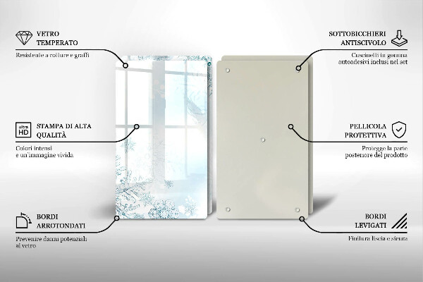 Protection plaque induction Flocon de neige