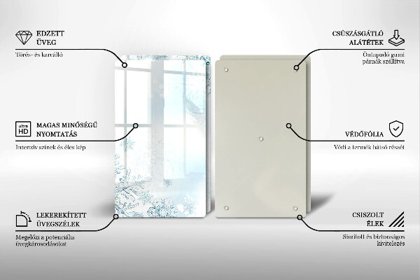 Protection plaque induction Flocon de neige