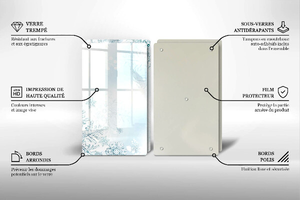 Protection plaque induction Flocon de neige