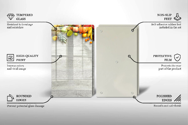 Protection plaque induction Fruits sur planches