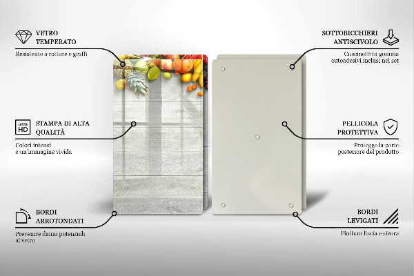 Protection plaque induction Fruits sur planches