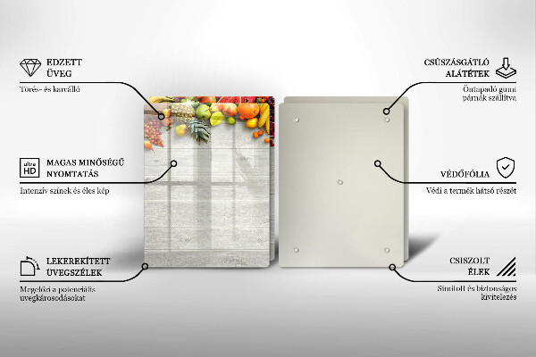 Protection plaque induction Fruits sur planches