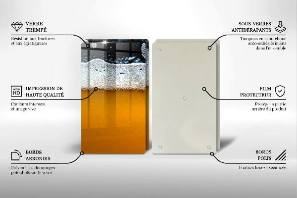 Protection plaque induction Boire de la mousse de bière