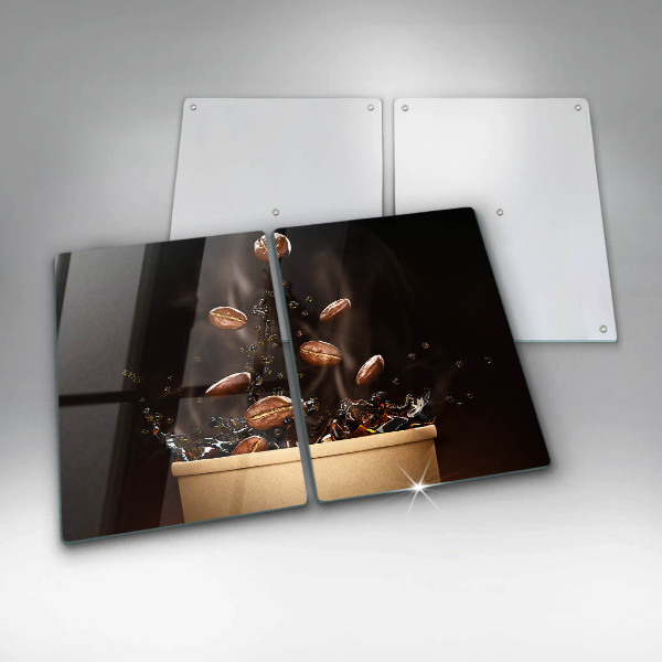 Protection plaque induction Grains de café chauds