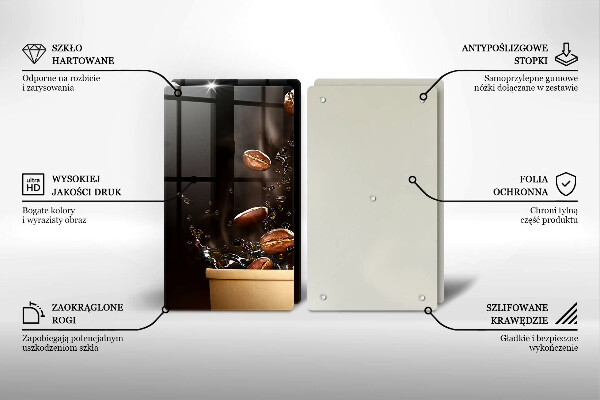 Protection plaque induction Grains de café chauds