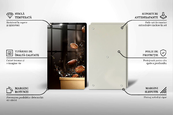 Protection plaque induction Grains de café chauds