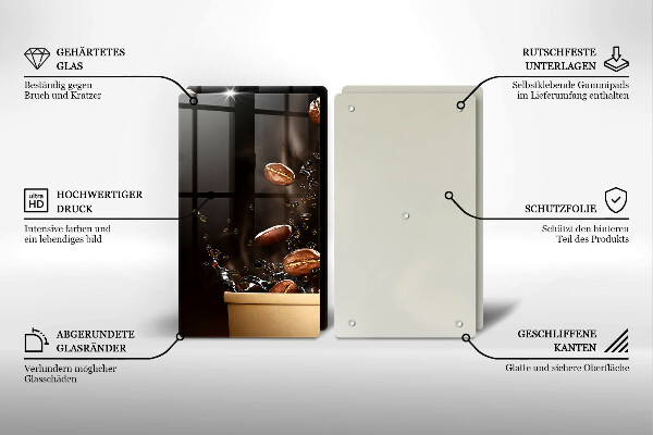 Protection plaque induction Grains de café chauds