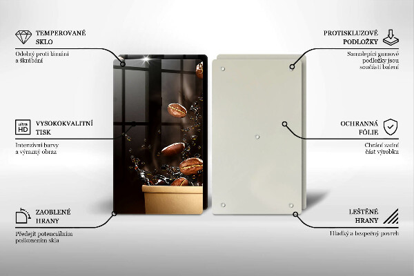 Protection plaque induction Grains de café chauds