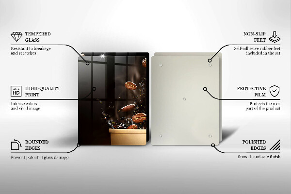 Protection plaque induction Grains de café chauds