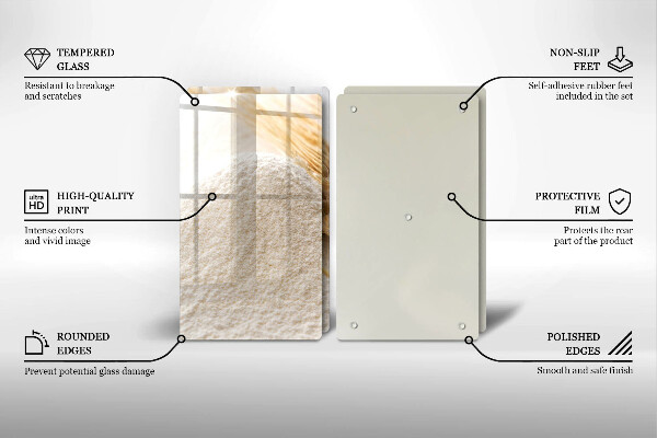 Protection plaque induction Farine et épis de céréales