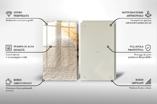 Protection plaque induction Farine et épis de céréales